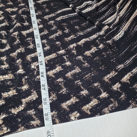 Anne Klein Black Tan White Striped Bodycon Dress Women’s Size 12. - Picture 10 of 11